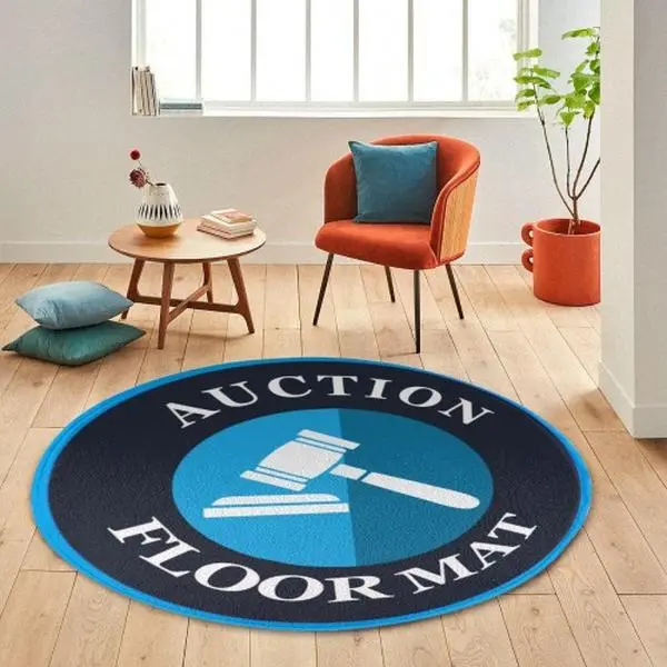 32 in Velvet Round Floor Mat - Indoor Recreation, Outdoor Leisure Sports & Fitness Equipment