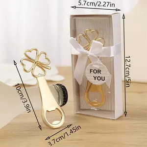 Customizable Heart Bottle Opener with Corkscrew - Personalized Zinc Alloy Beer Bottle Opener for Weddings, Parties, And Birthdays - Elegant White Boxed Beer Bottle Opener