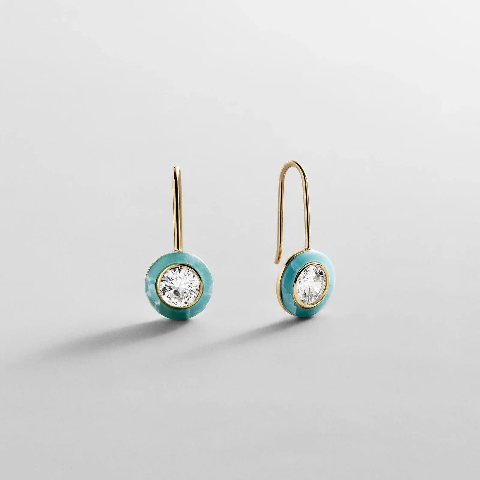 Fallon 14K Gold Semi-Precious Earrings - Turquoise Fallon 14K Gold Semi-Precious Earrings - Turquoise