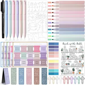 53 Pcs Bible Study Supplies Kit Journaling With 12 Highlighters and Tabs, 6 Pens, Bookmarks, Sticker Christian Gifts