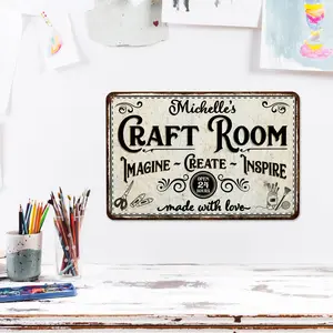 Personalized Craft Room Sign Craft Room Decor Gift For Her Gift For Grandma Gift For Artist Gift For Teacher Custom Craft Gift