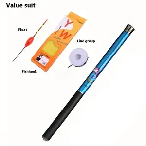 Ultra-Short Fishing Rod Set Mini Ultra-Light Hard Portable Handheld Rod, Includes Float Fish Hook Line Group, Compact Stream Rod, Fishing Bundle