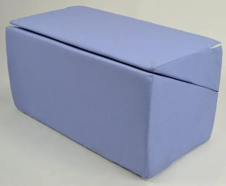 Alex Orthopedic 5003-07BL 7 in. PU Folding Bed Wedge - Blue, Folds for Storage, Machine Washable
