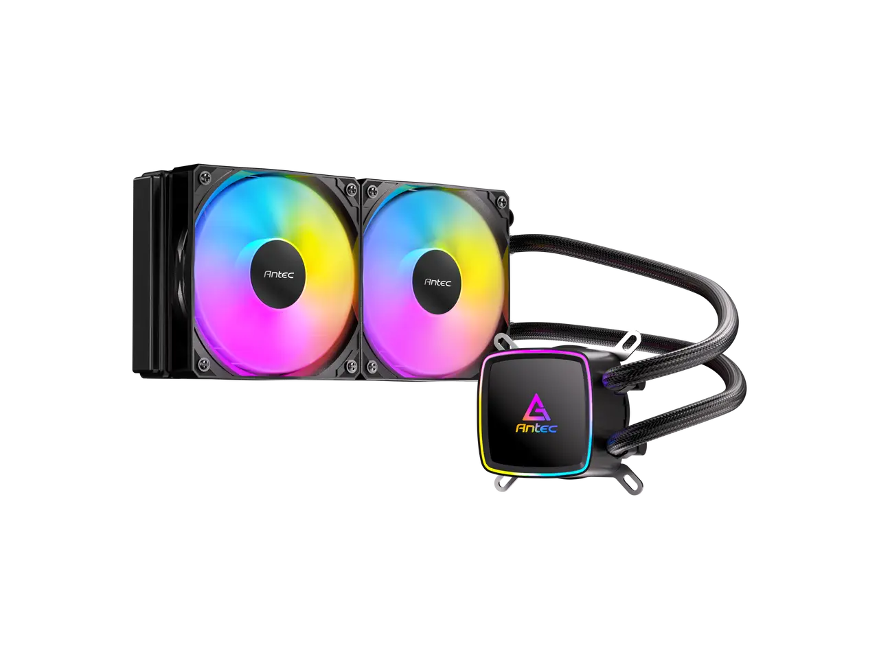 Antec Ultra 240 ARGB Liquid CPU Cooler, 2x120mm PWM Fans, 2600 RPM Pump, Intel LGA 115X/1200/1366/1700/1851/20XX, AMD AM4/AM5