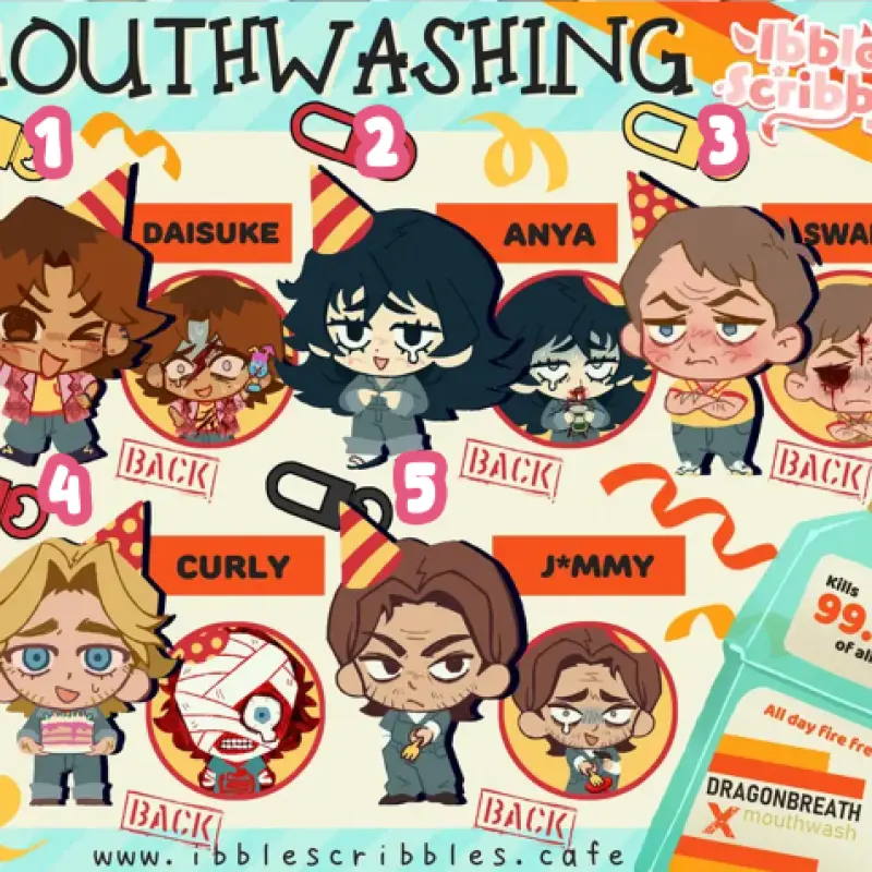 Mouthwashing Skrunkly Keychains Acrylic