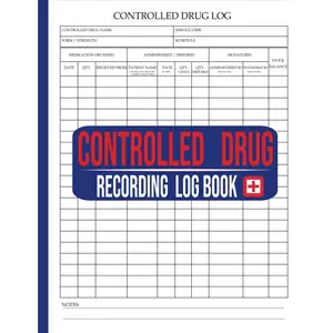 Controlled Drug Recording Log Book: Perfect for Clinics, Hospitals, and Care Homes to Track Narcotic Medication Dosages, Patient Records
