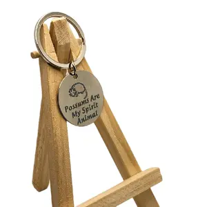 Possums Keychain with Animal Design My Spirit Animal pet cute keychain Metal Coating Unique Eye-catching Whimsical Accessory for Daily Use