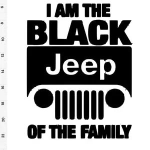 Black Jeep Of the Family Decal