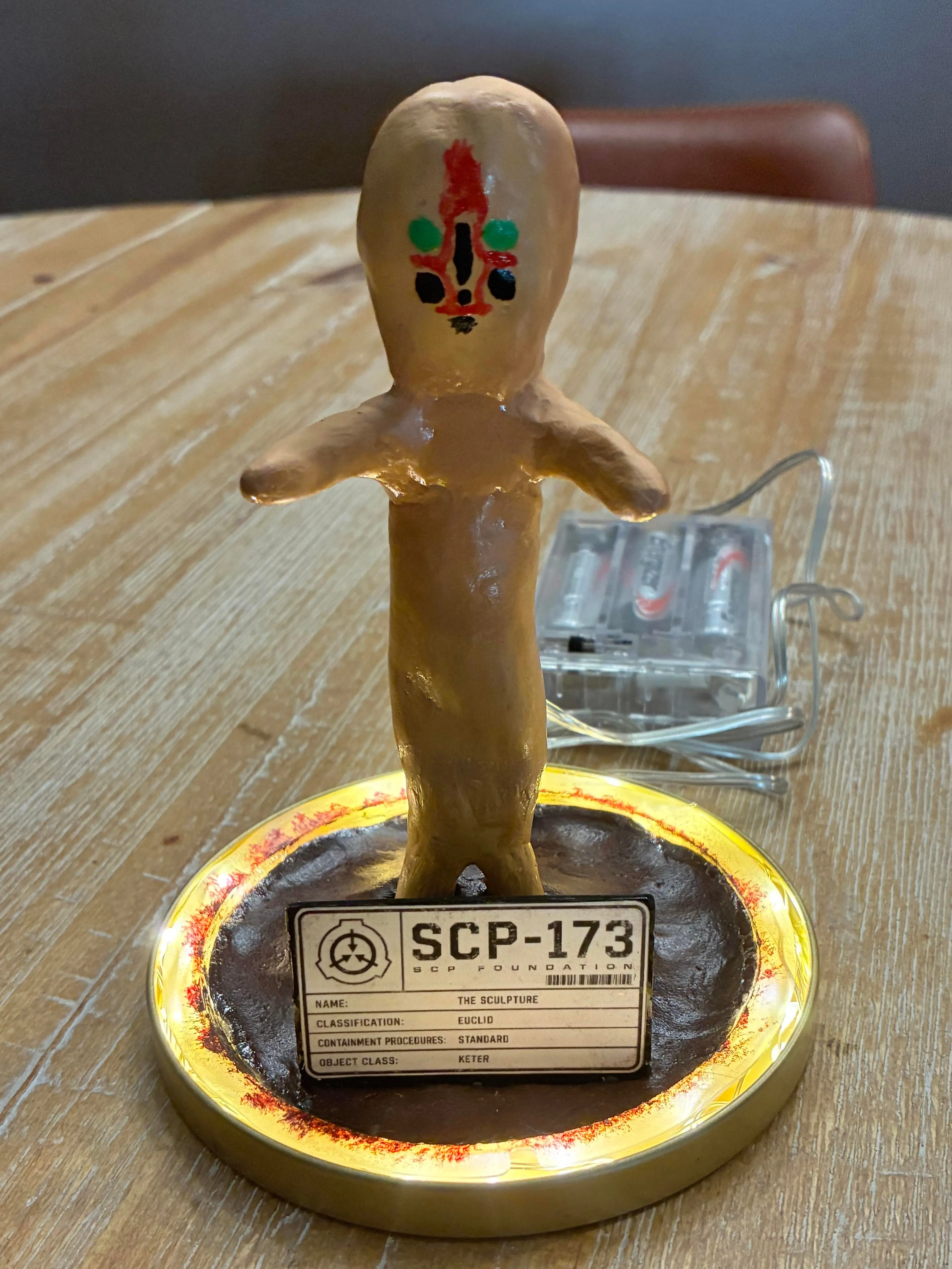 SCP-173 Containment Display | Illuminated Euclid-Class Anomaly Replica
