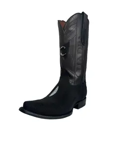 Bota De Mantarraya Negro - Cuadra -Puntiagudo