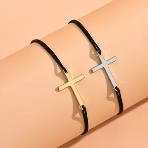 Couple Cross Weaving Bracelet Summer Vacation Adjustable Friendship Accessories