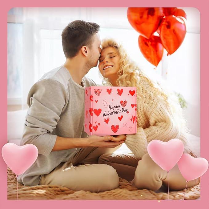 Valentine's Day Gift for Her,Valentine Gift Baskets for Women, Girlfriend, Her, Wife, Romantic Gifts for her, Unique Present for Wedding Engagement Anniversary Bulk Set 16oz Glass Cup