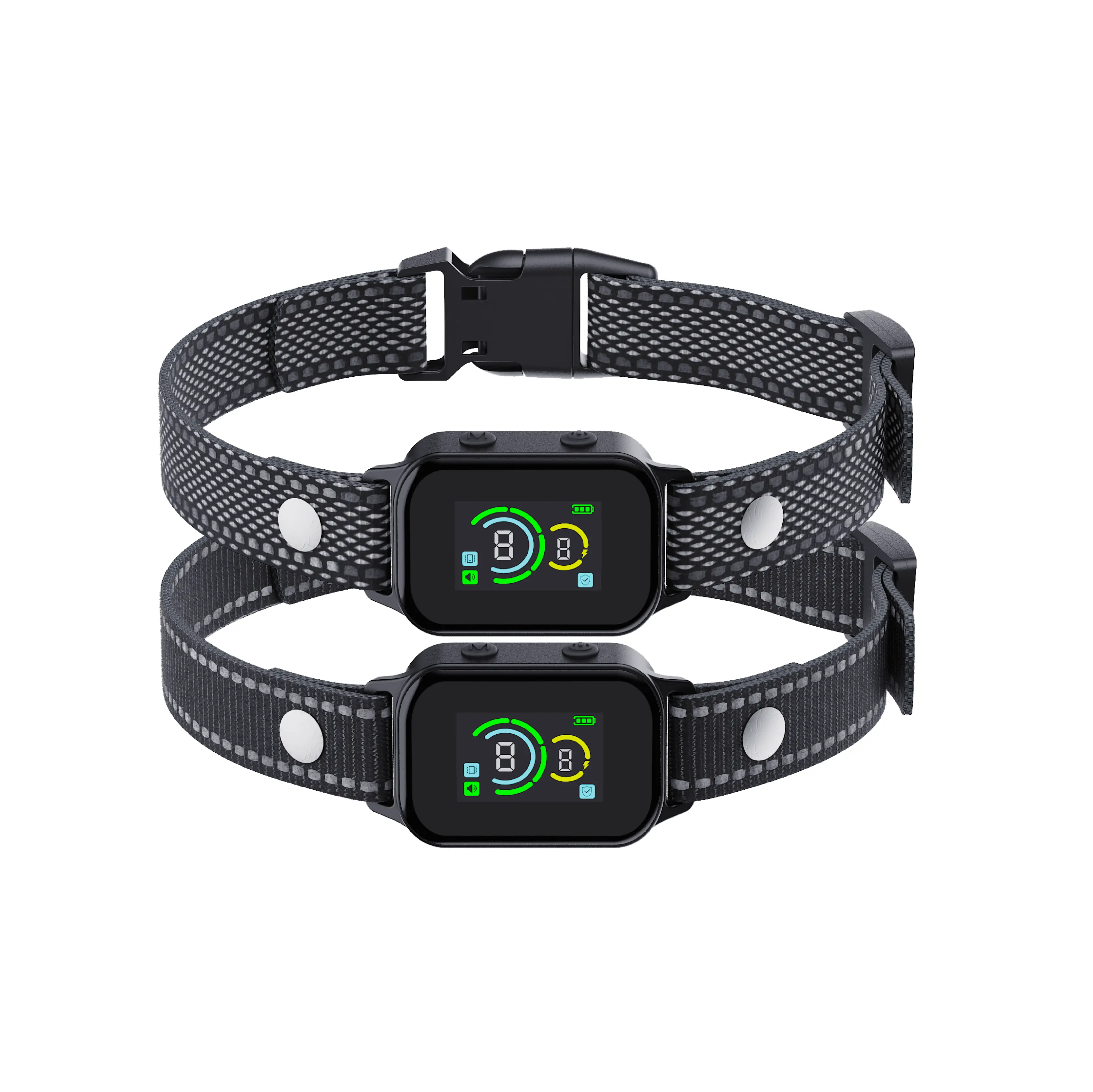 2-piece set Safe and Easy to Use Dog Collar with No Shock Beep Vibration Modes Rechargeable Feature for Pets