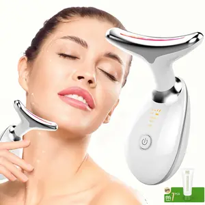 2027 LED Vibration Neck Massager, Skincare Beauty Instrument, Facial Neck Massager, Face Lifting Device, Gift Idea, Includes Gel Stick