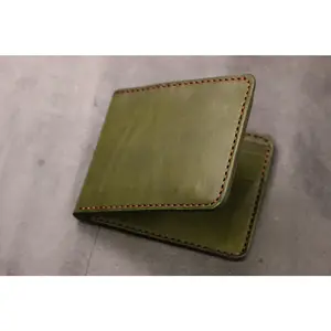 Leather 5 Pocket Wallet - Olive Green Minerva