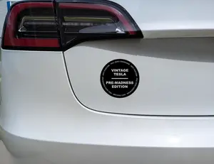 Vintage Tesla Car Decal Sticker