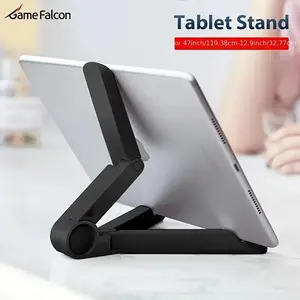 Adjustable Folding Tablet Mount Stand for iPad, iPhone, Samsung - PE Material, Non-slip Sticky Pad, Universal Portable Desktop Holder, Compatible with Android & Apple Devices, Foldable & Compact Design, iPad Tablet Accessories