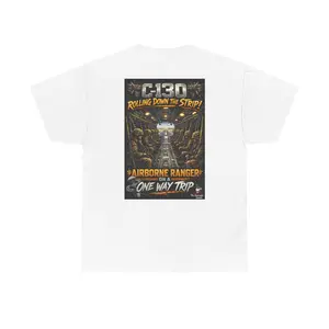 C-130 Airborne Ranger Rolling Down the Strip T-Shirt | Military Paratrooper Tee