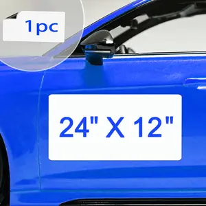 1/2 Blank Vinyl Car Magnetic Decal-Personalizable Rectangular, Square Round Logo Sticker, Waterproof, UV Resistant, For Vehicles, Ideal for Commercial Advertising, Branding and Corporate Logo