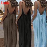 3pcs brown/black/Light Blue