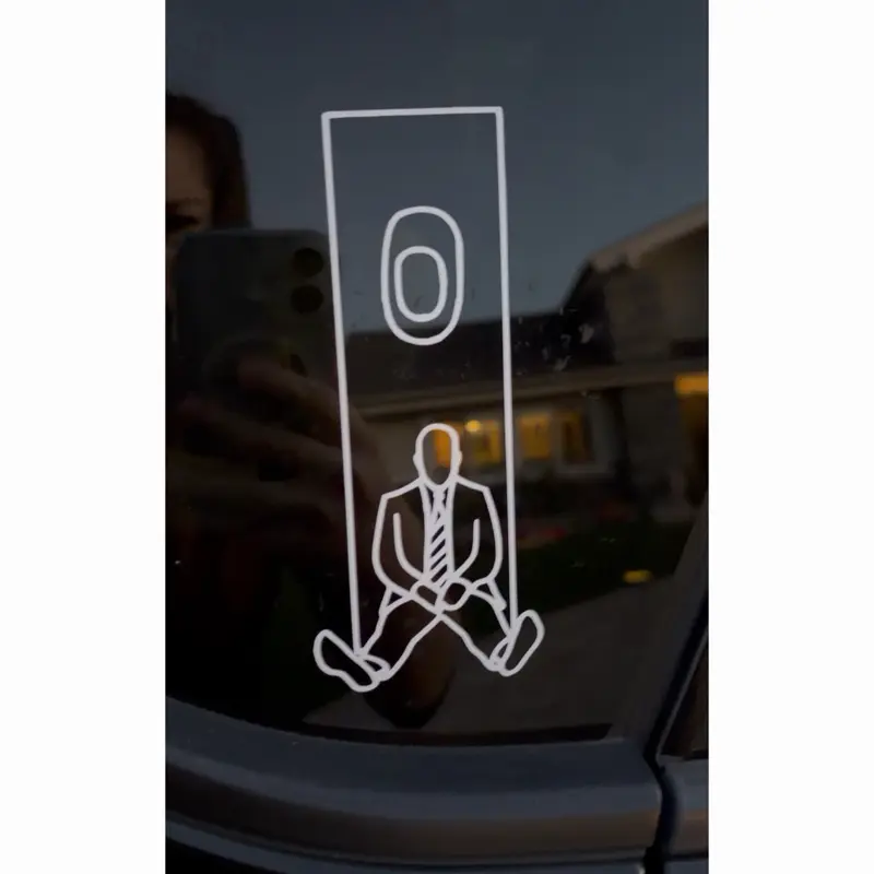 Swimming cover Mac car decal