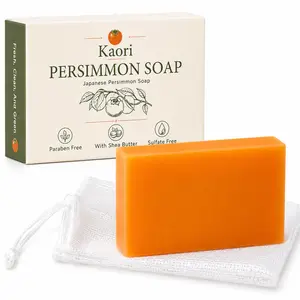 PERSIMMON SOAP BAR - Japanese Persimmon & Green Tea Extract - Natural Deodorant Soap for Men & Women, Gentle on All Skin Types Body Hygiene Products Body Care Facial Cleansing#Summervibes tiktokshopspringglowup