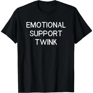 Cotton Short Sleeve Emotional Support Twink T-Shirt for Men
