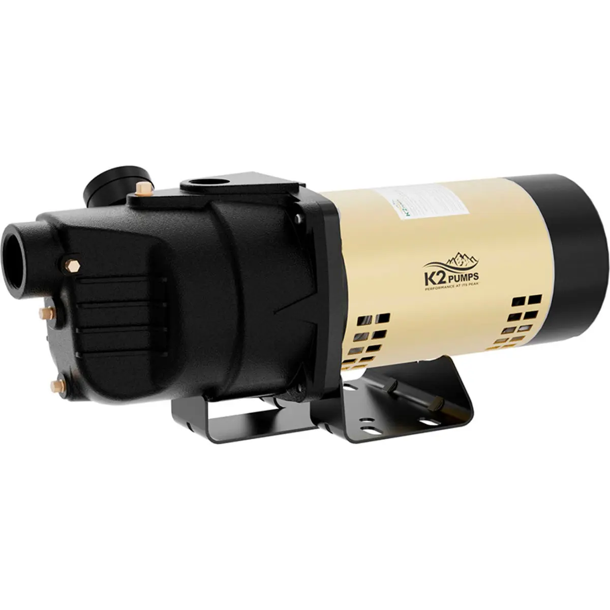 GP Enterprises B3191230 0.5 HP Cast Iron Shallow Well Jet Pump, 8.1 gal/min, 115/230 Dual Voltage Motor, 30/50 Preset Pressure, Black for Cabins, Farms