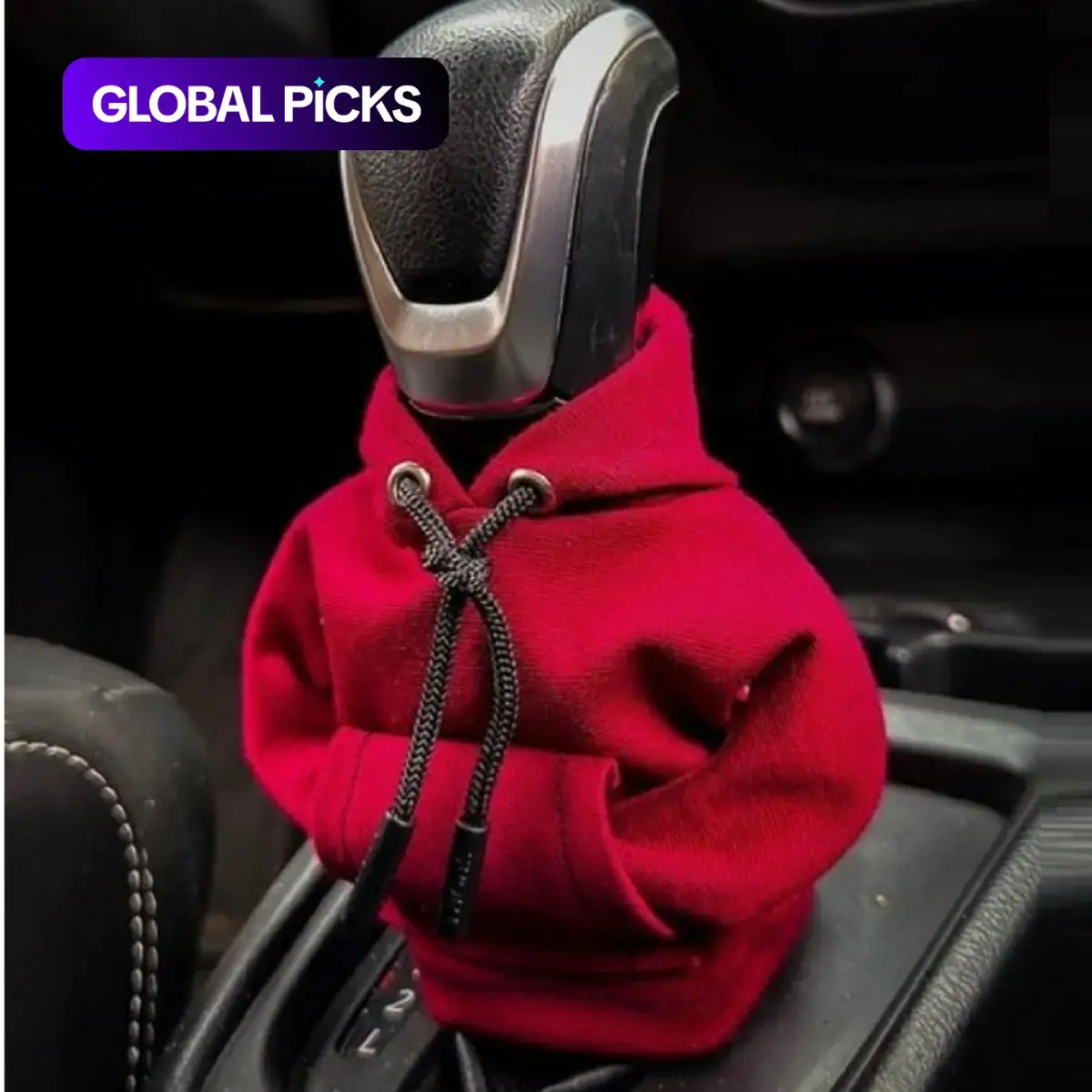 Car Gear Shift Knob Hoodie Cover, Funny Protective Hand Brake Cover, Automatic Shift Knob Protective Cover for Winter, Car Accessories #GLOBAL PICKS