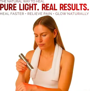 Advanced Facial Beauty Device Red Light Therapy Treatment Light – Advanced Triple-Wavelength Technology for Pain Relief, Muscle Recovery, and Skin Rejuvenation – Complete USB Rechargeable Starter Kit