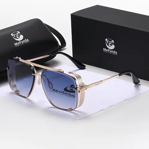 MePanda Unisex Square Double-beam Retro Trendy Sunglasses  UV400