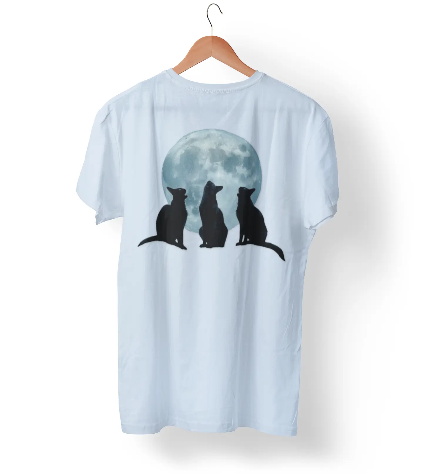 Black House Cats Howling at the Moon T-Shirt