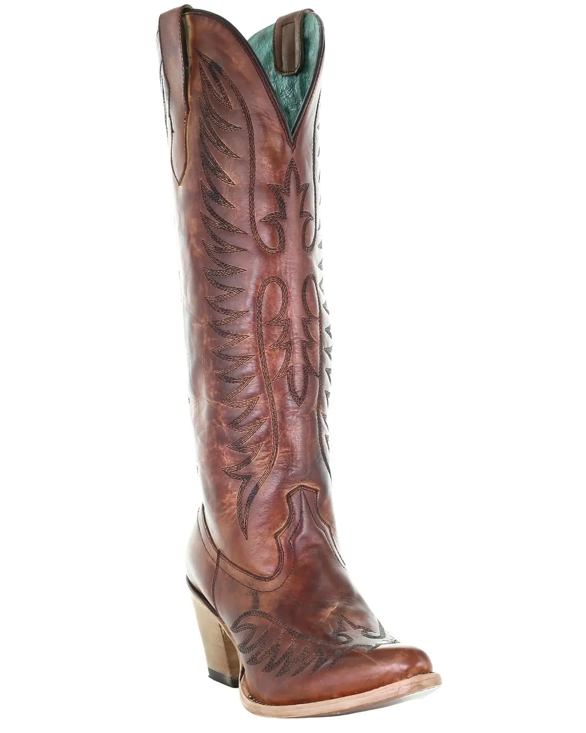 Corral Women's Cognac Embroidery Western Boot Round Toe - E1570 Corral Women's Cognac Embroidery Western Boot Round Toe - E1570