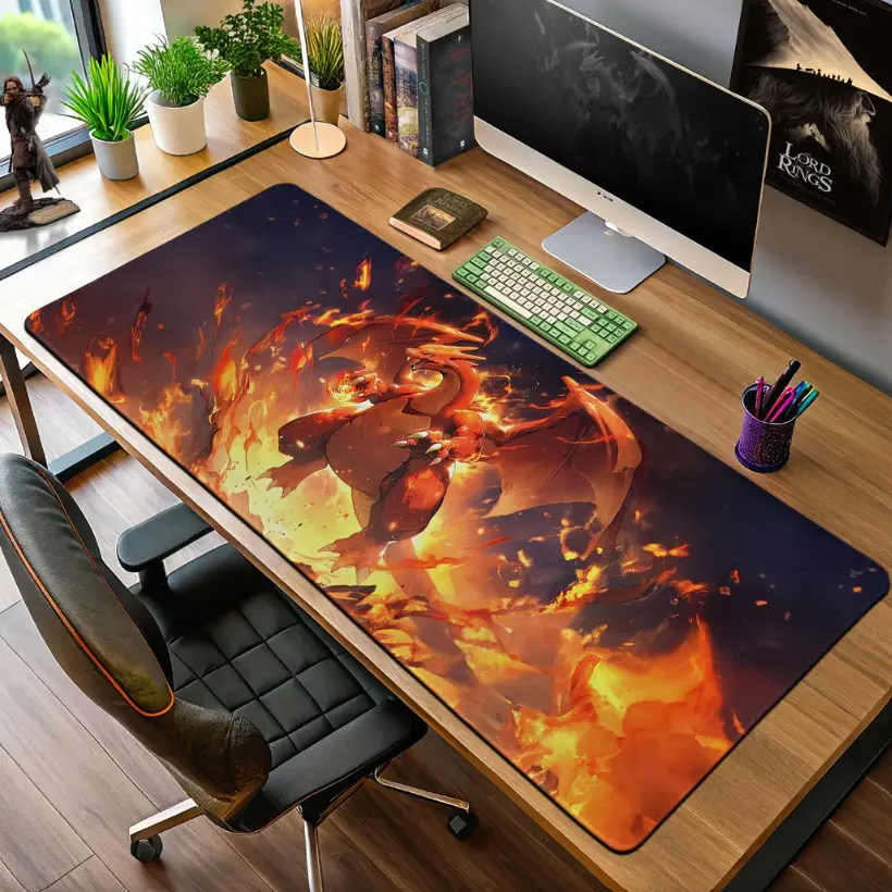Charizard Inferno Mouse Pad, Gaming Desk Mat