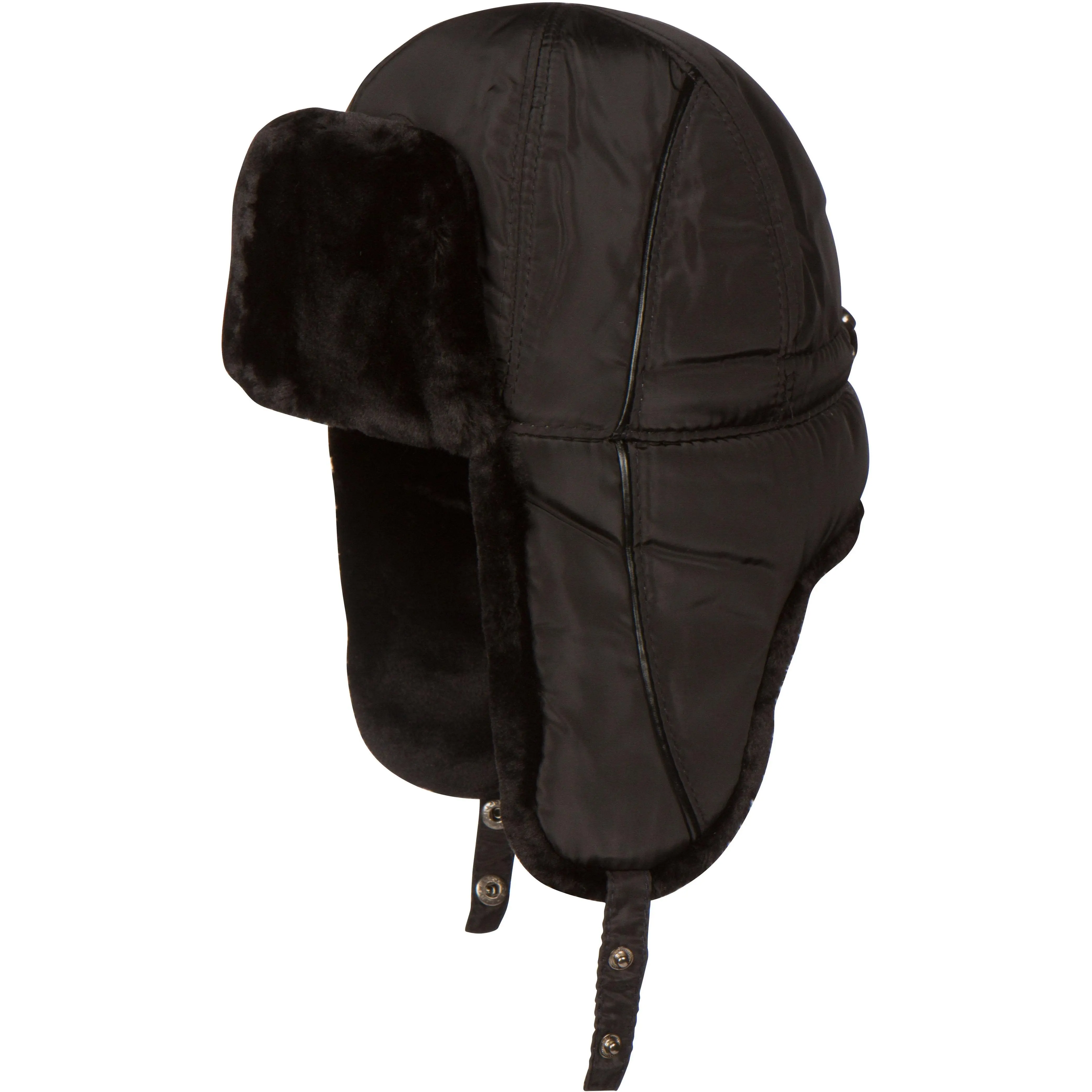 Sakkas Victor Unisex Adjustable Warm Russian Aviator Trooper Trapper Ushanka Hat Faux Mink Fur and Nylon Cold Weather Outdoor