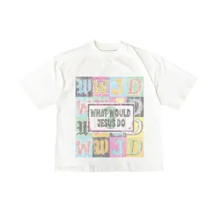 Vintage What Would Jesus Do T-shirt God Apparel Christian Clothing All Seasons 100% US Cotton in Black White Sport Grey Sand Forest Green