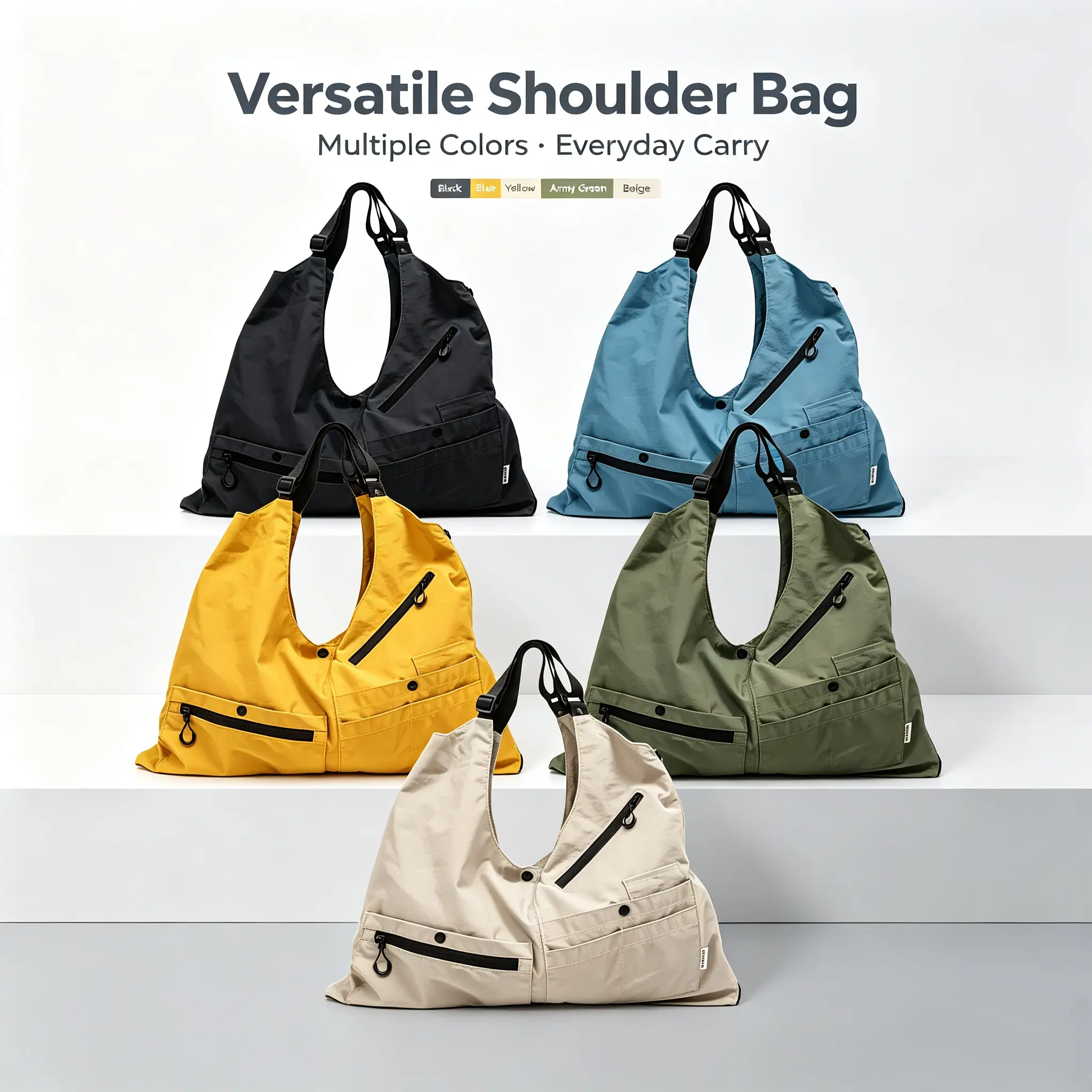 Multi Pocket Vest Bag for , Stylish Lightweight Shoulder Bag with Large Capacity Storage, Trendy Everyday Carry Bag for Travel, Shopping, Outdoor Activities and Daily Use