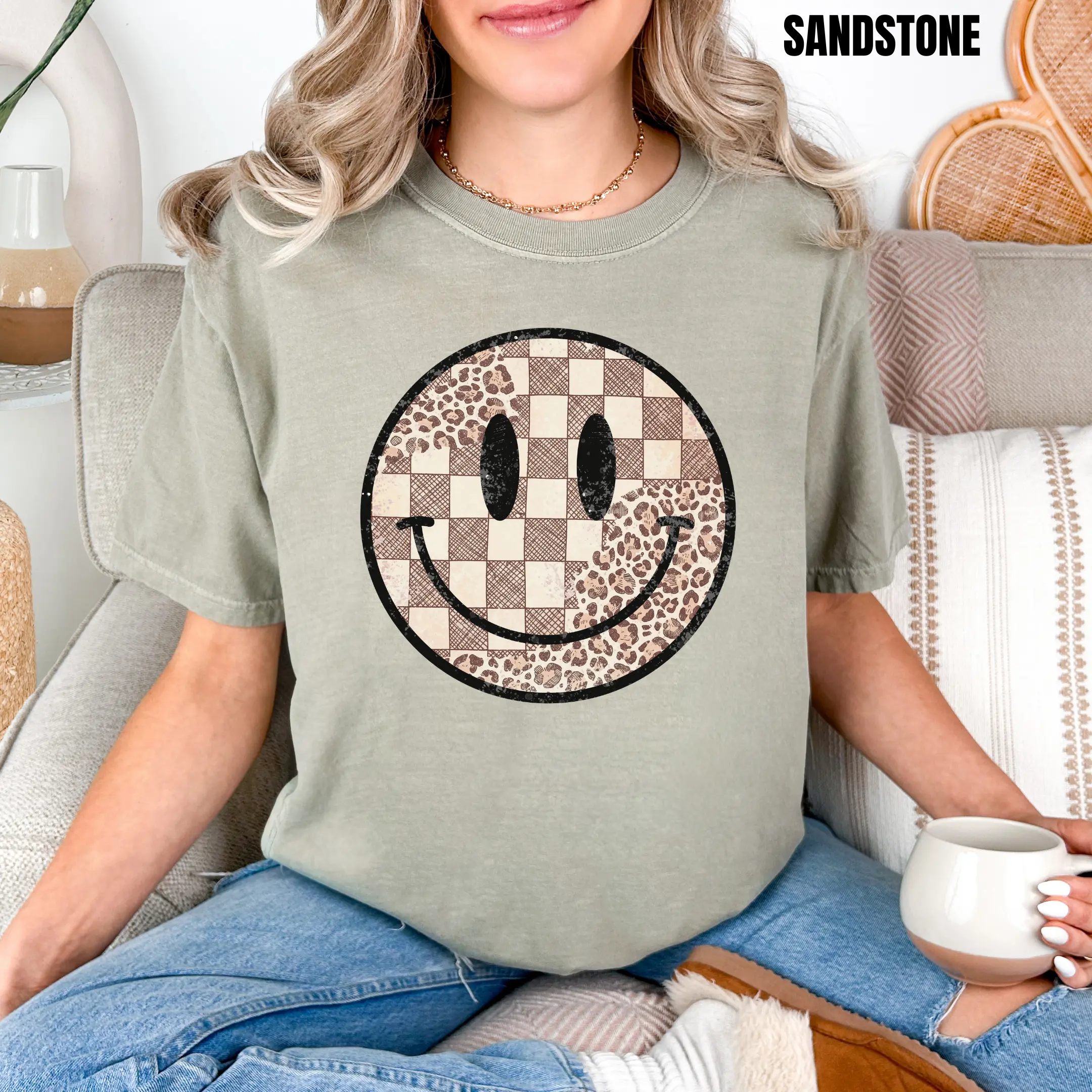 Women's Loose Checker Digital Print Short-Sleeve T-Shirt - Casual City Street Fashion Top, Ideal Gift for Athletic Women for Outdoor Activities, Shortsleeve, Digital Print Women's T-Shirts