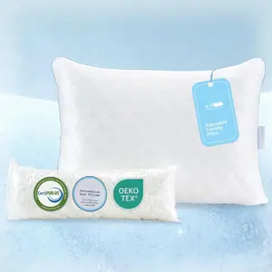 Adjustable Bed Pillow, Cooling Surface, Shredded Memory , Medium Firm,  for , Side,  Sleeper, Oeko-Tex and CertiPUR- Certified ()