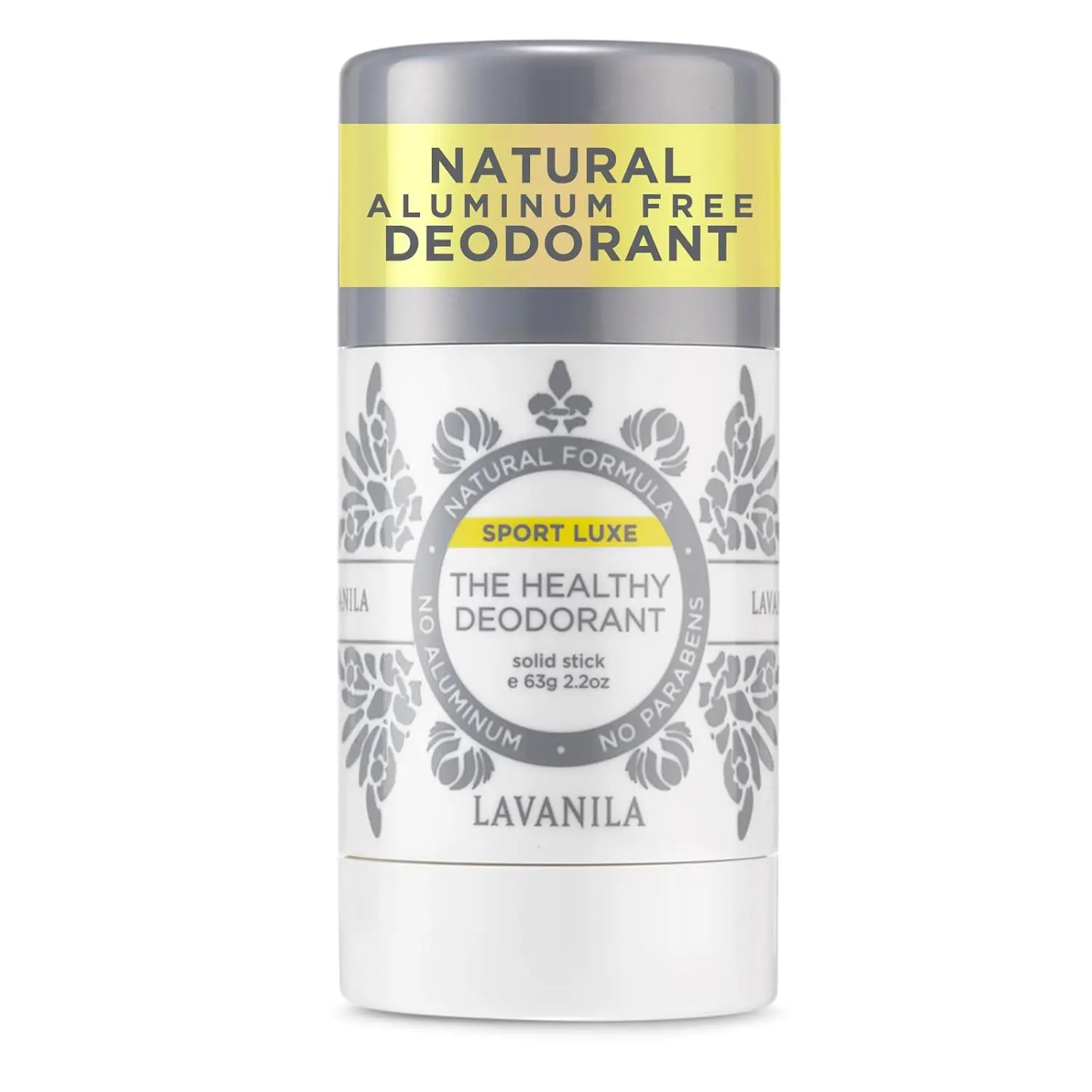 Lavanila Sport Luxe Healthy Deodorant for Women & Men, Aluminum-Free Natural Deodorant Stick with Lemon & Tea Tree, Vegan Cruelty-Free Long-Lasting Odor Protection for Active & Athletic Use, Allure Award Winner, 2 oz