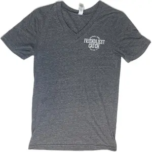 Friendliest Catch Lightweight V-Neck T-Shirt for Men - Versatile Casual Wear - Top, Tshirt Shortsleeve