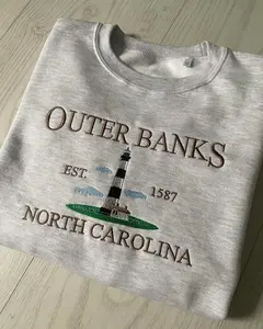 Outer Banks Embroidered Sweatshirt, Oversized Sweatshirt, Embroidered Jumper, Travelling Gift