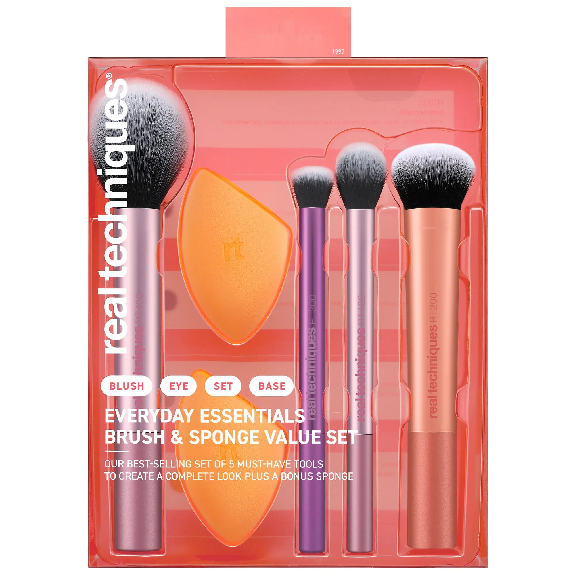 Real Techniques Everyday Essentials Brush & Sponge 6-Piece Value Set