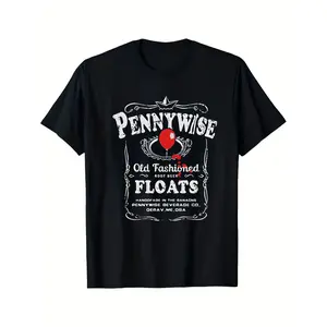 Pennywise Stephen King IT Funny Cotton T-shirt Men's Black S-3XL sizes