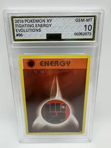 Graded AGS 10 Fighting Energy 2016 XY Evolutions 96 Holographic Pokemon Card