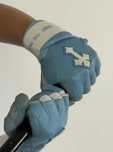 Trust The Process Baby Blue/White Long Cuff Series Batting Gloves