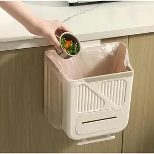 , Collapsible for, 2.1 Gallon Foldable Waste Bin for//Car (White), Pe038-trashcan-White