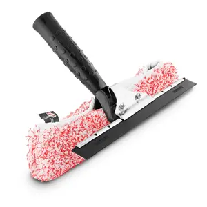 Libman 2-in-1 Window Washer and Squeegee Microfiber Glass Cleaning Tool Streak-Free for Windows Mirrors Shower Doors and Cars