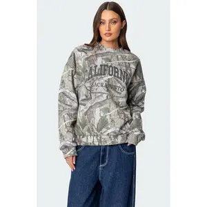 Edikted Women's Cali Baby Camo Sweatshirt