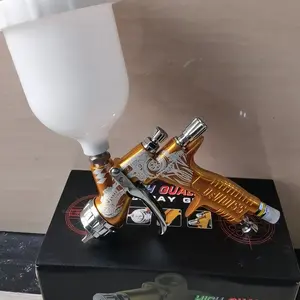 Devidiss Gti Pro Te20 Lite Hvlp Spray Gun, 1.3mm Gravity Feed System, 600ML Capacity, Car Painting & Finishing, Adapter and Mixing Tank Included